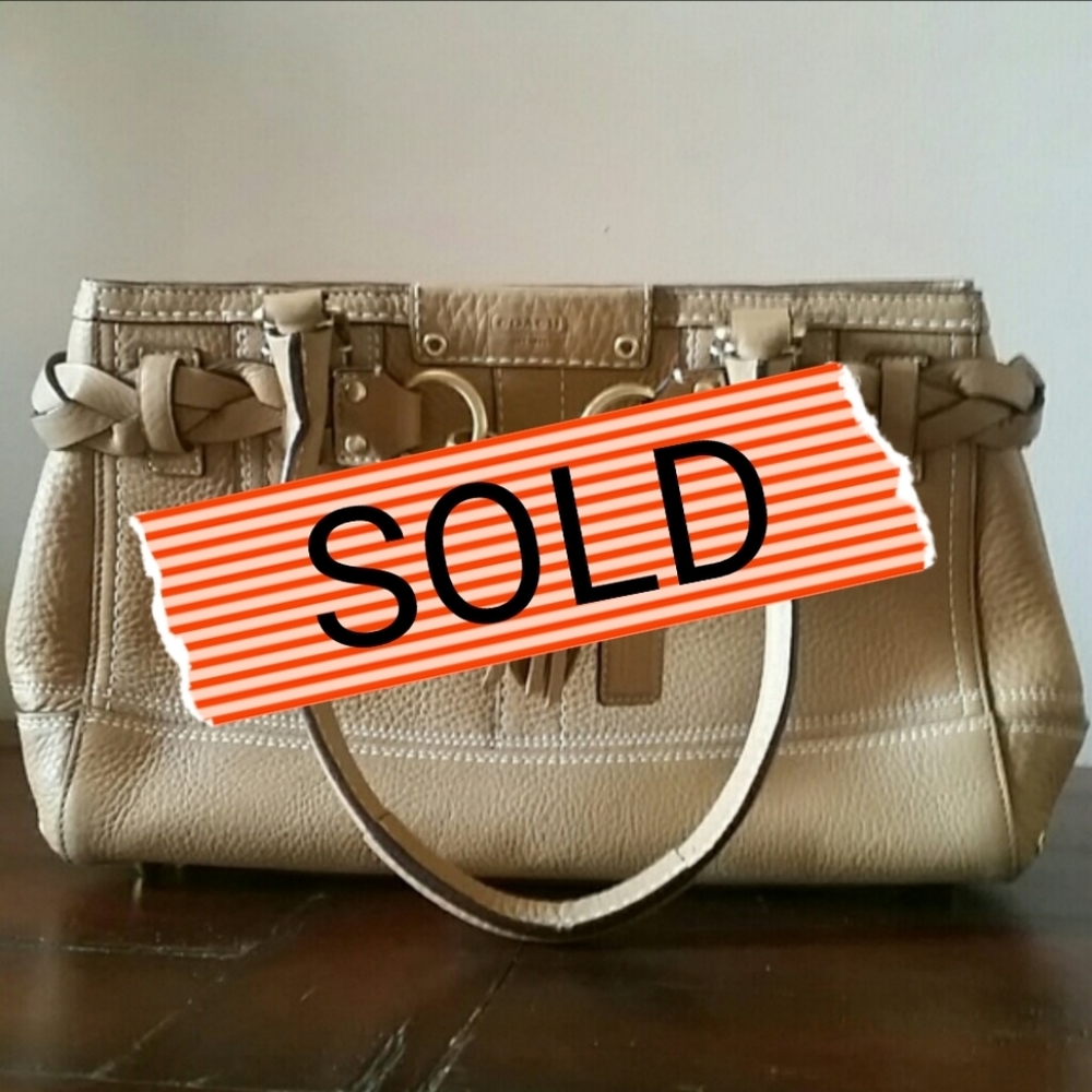 Authentic Coach Hampton pebble leather handbag